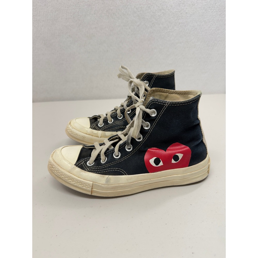 Converse x Comme des Garcons PLAY Chuck 70 High Top Black Heart Womens 7 Mens 5 - Picture 5 of 12
